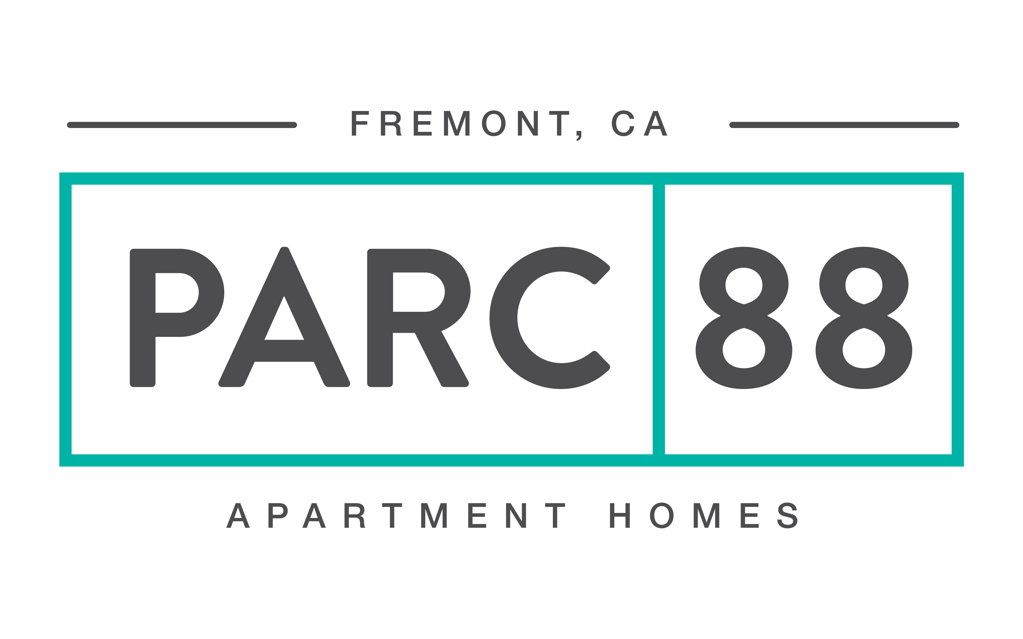 a black and green plate with the words parc apartment homes